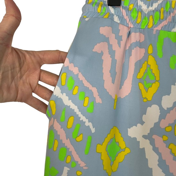 Dudley Stephens Pastel Island Ikat elastic waist draw string paints - L - Picture 3 of 8